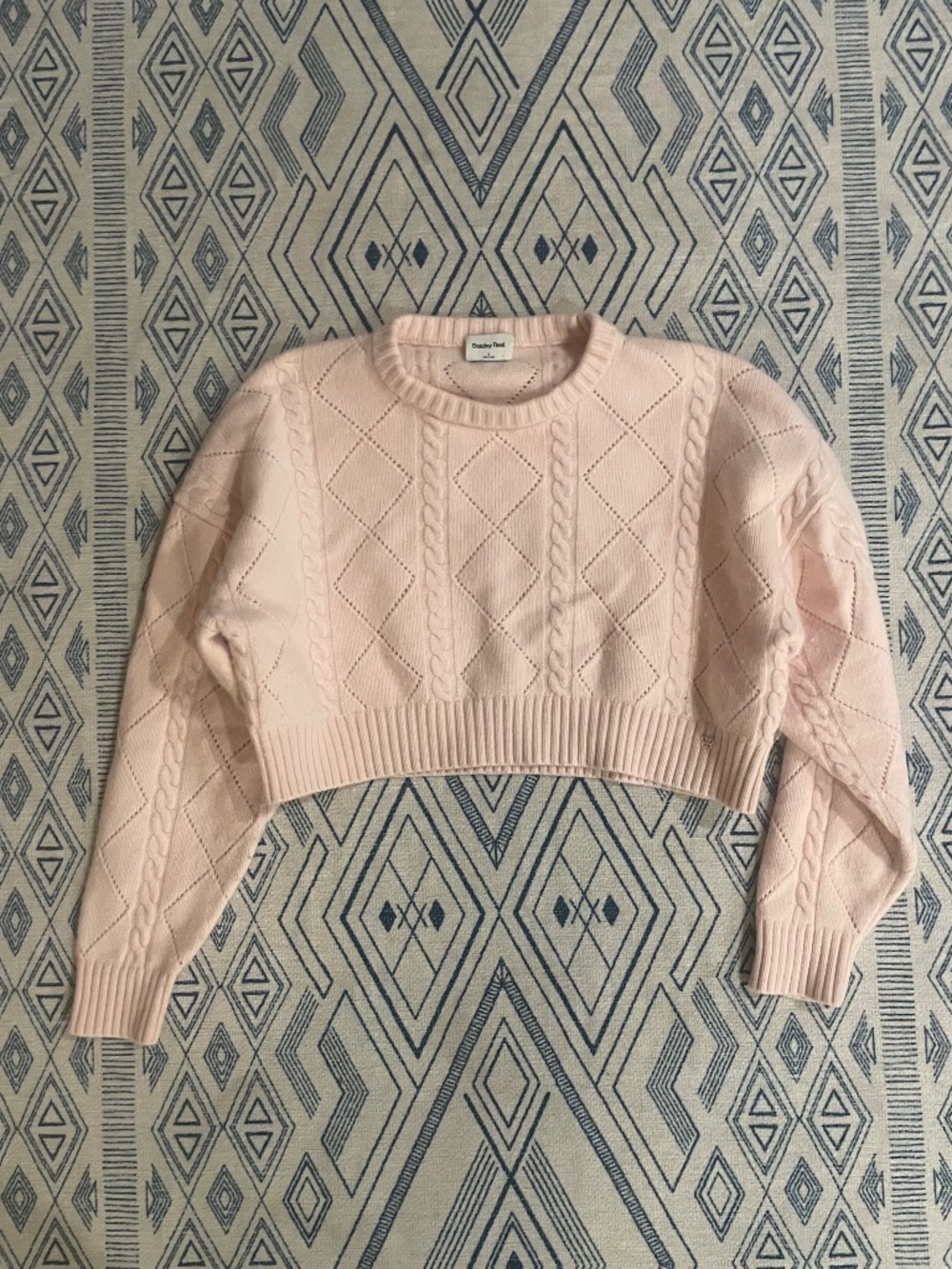 Sunday Best light pink crop sweater